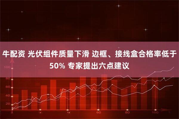 牛配资 光伏组件质量下滑 边框、接线盒合格率低于50% 专家提出六点建议